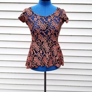 Myth Sheer Lace Top XS